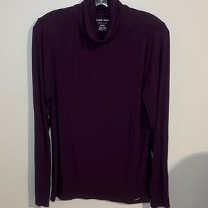 Calvin Klein Deep Purple Long Sleeve Turtleneck